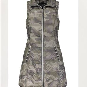 Anorak Long Nylon Down Vest - Camo